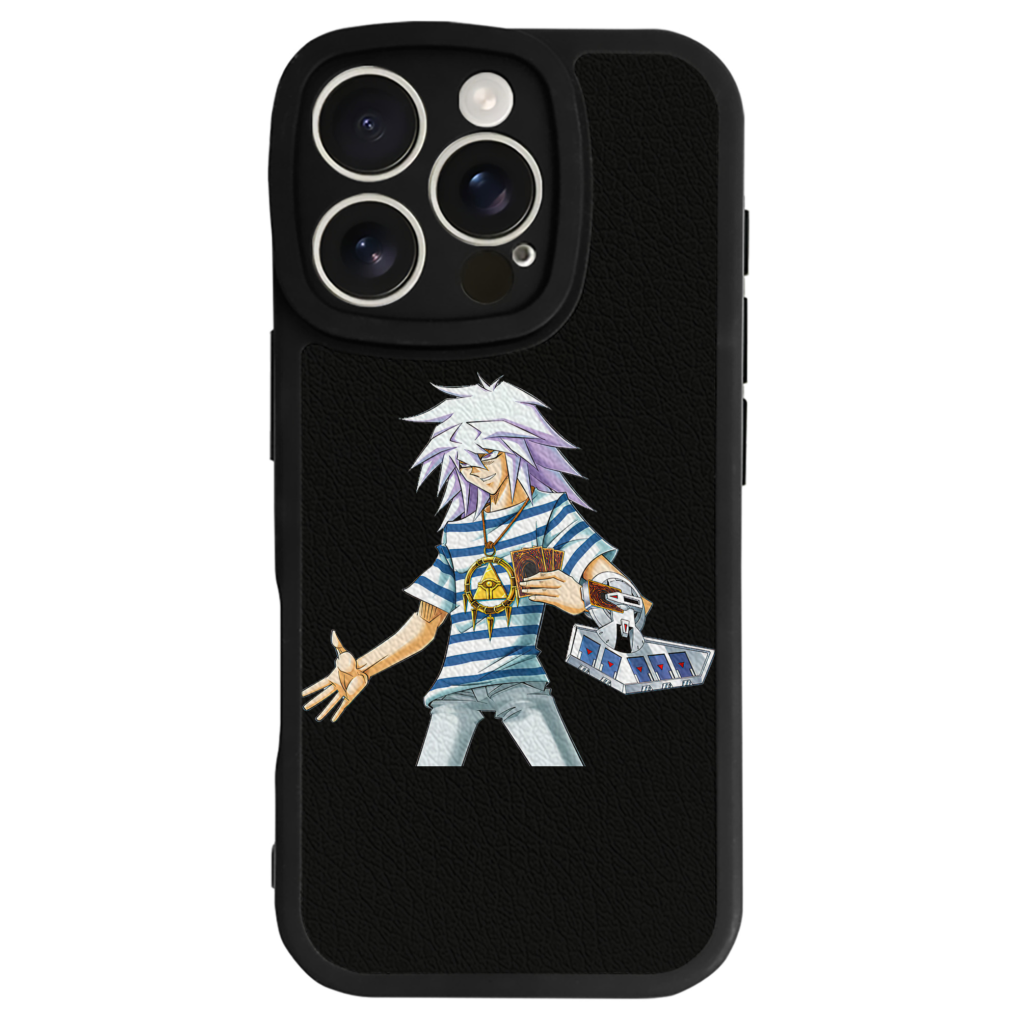 （画像用） 遊☆戯☆王 Yu-Gi-Oh! 【iPhone 16シリーズ対応】シリコンスマホケース（レザー調） 材質：シリコン